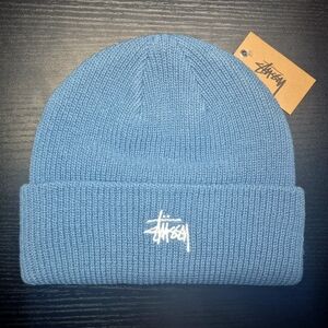 💎 UNISEX Stussy Beanie Haze Blue Knit Hat Cap